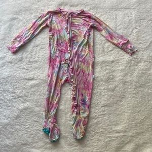 Posh Peanut Joplin Ruffled Footie, 9-12m